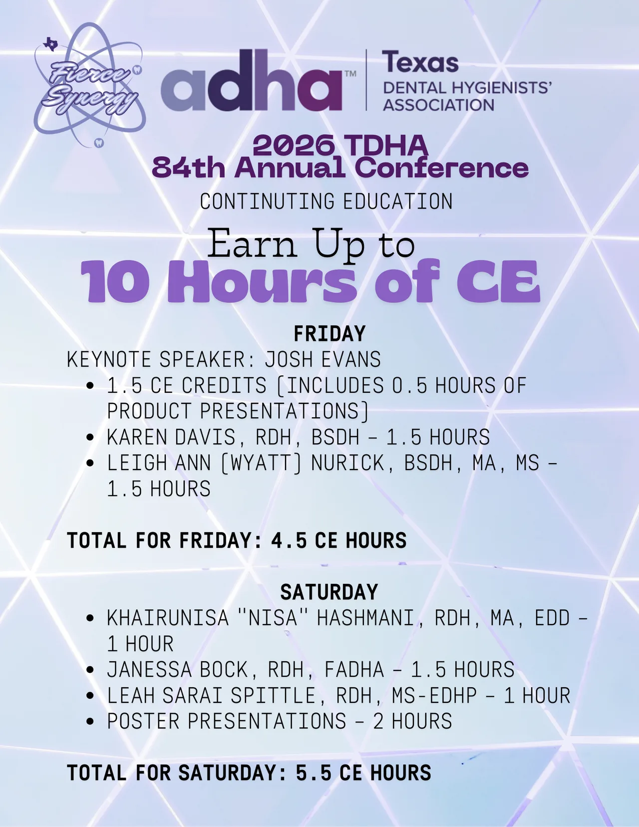 2026 TDHA 84th Annual Conference: Earn Up to 10 Hours of CE.