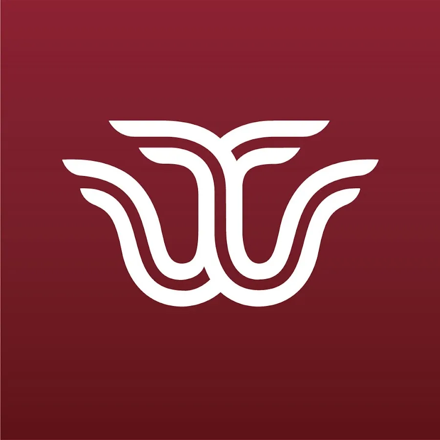 Logo of Texas Woman's University, the logo is called "The Fountain Logo"